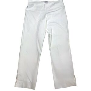 Charlotte Kellogg White Women's Wide-Leg Capris